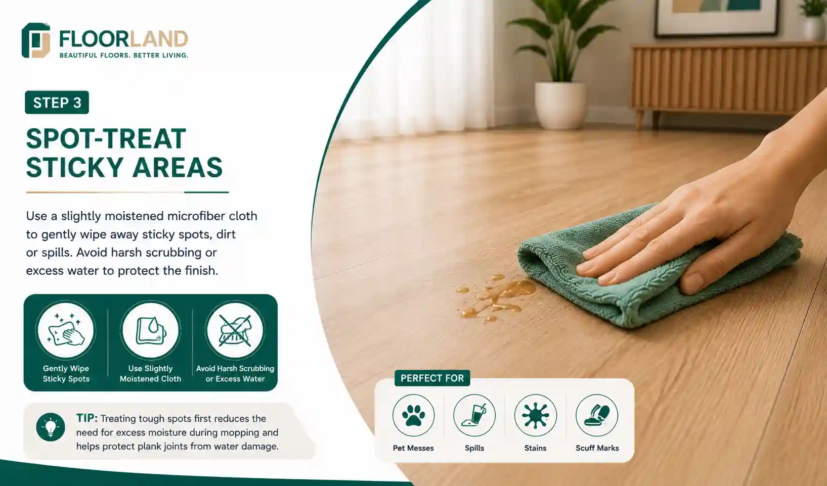Spot-Treat Sticky Areas