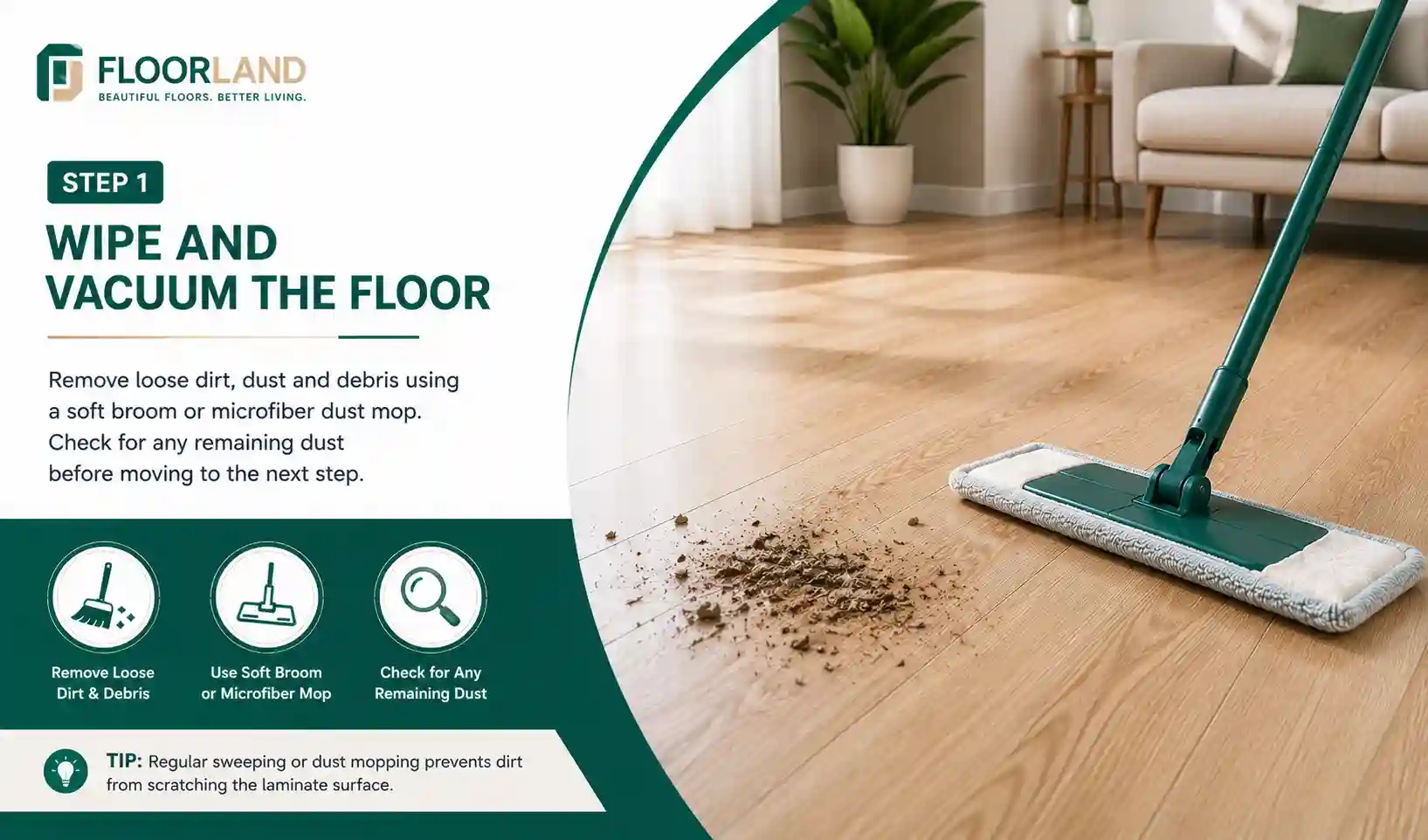 Wipe and Vacuum the Floor