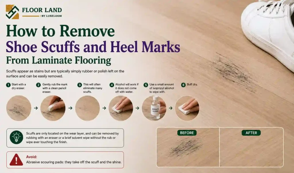 11. How to Remove Shoe Scuffs and Heel Marks From Laminate Flooring