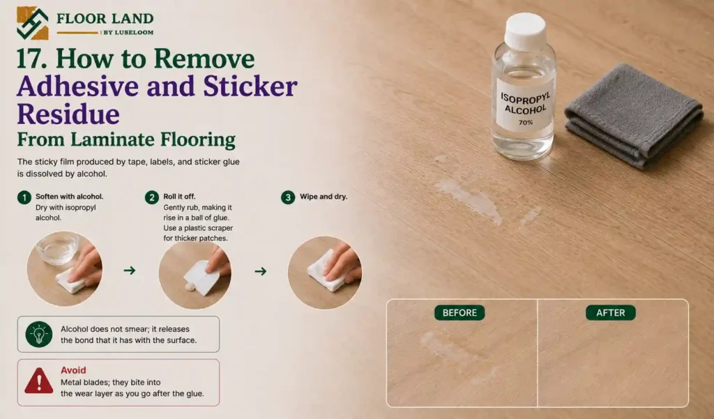 17. How to Remove Adhesive and Sticker Residue From Laminate Flooring