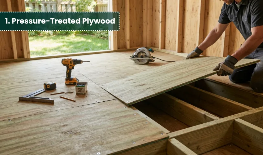 1. Pressure-Treated Plywood