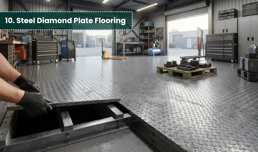 10. Steel Diamond Plate Flooring