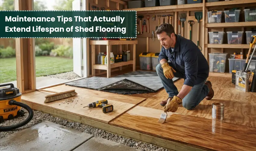 Maintenance Tips That Actually Extend Lifespan of Shed Flooring