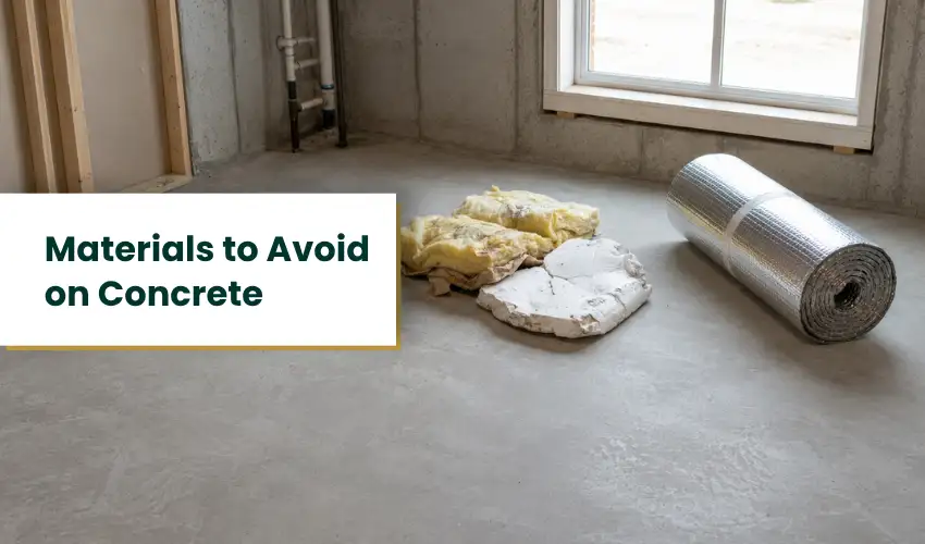 Materials to Avoid on Concrete