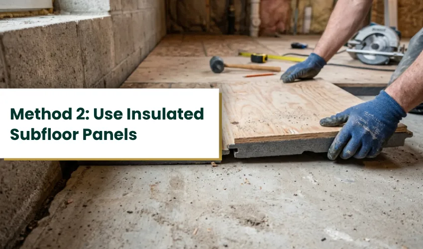 Method 2 Use Insulated Subfloor Panels (Quickest Build-Out)