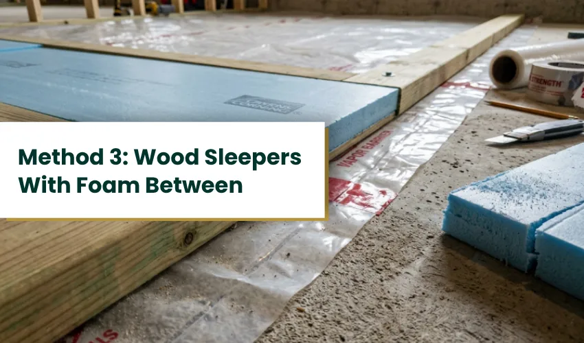 Method 3 Wood Sleepers With Foam Between