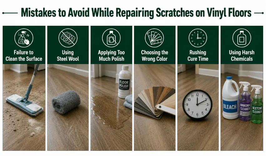 Mistakes to Avoid While Repairing Scratches on Vinyl Floors