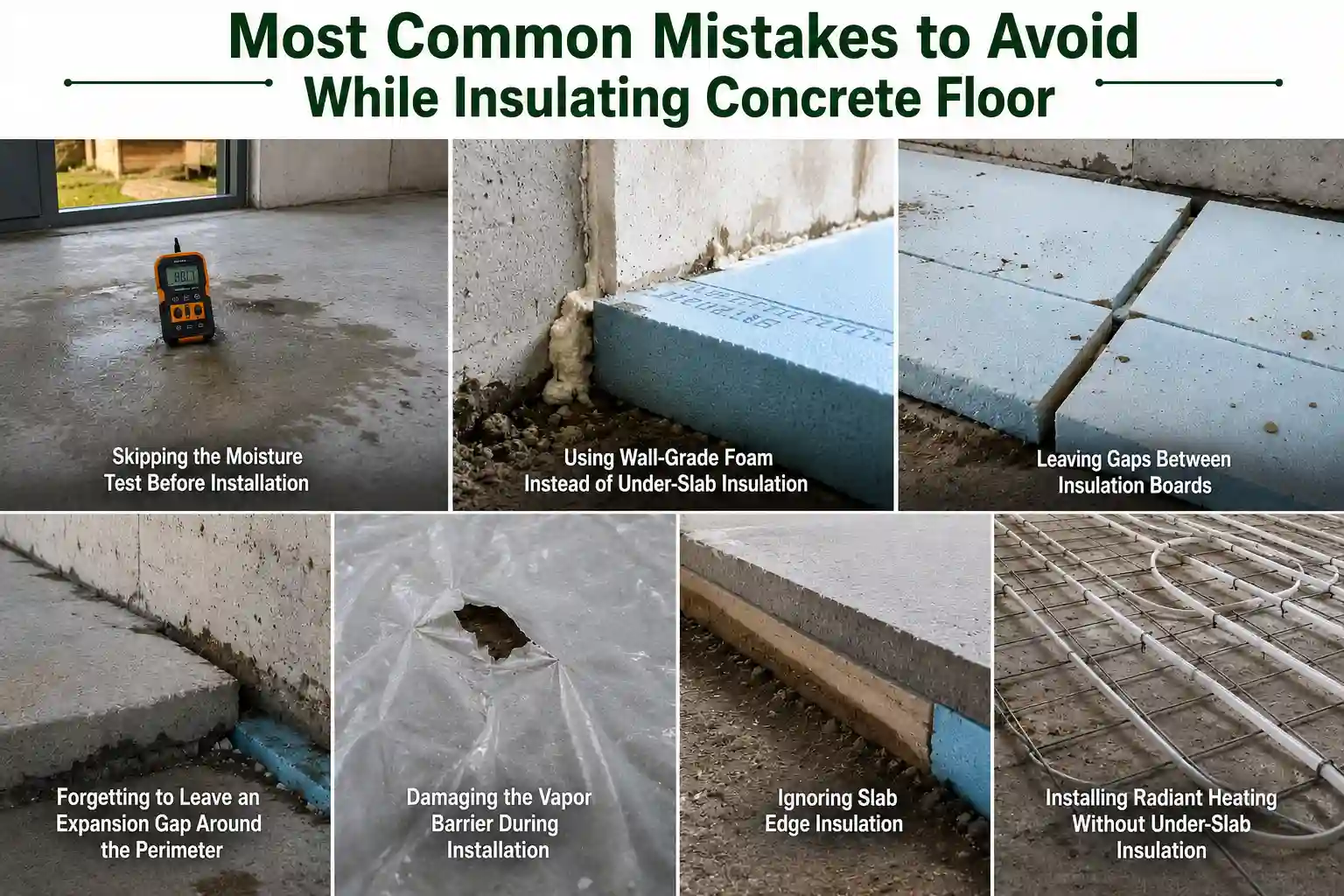 Most Common Mistakes to Avoid While Insulating Concrete Floor