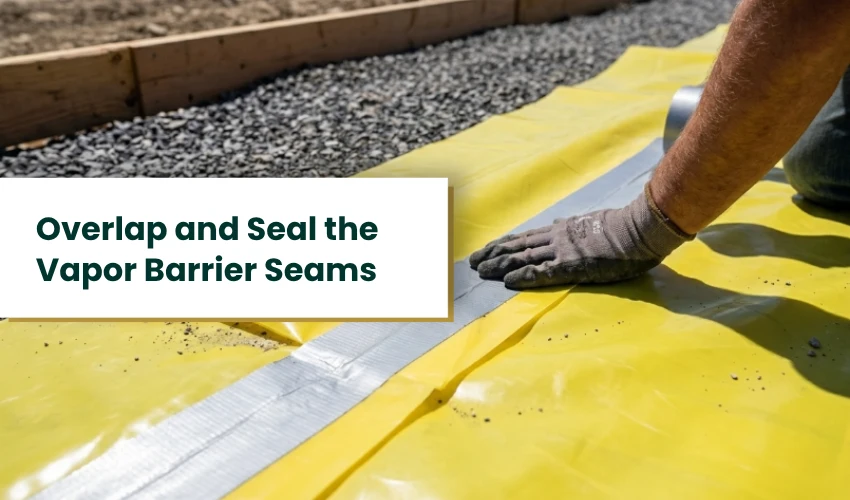 Overlap and Seal the Vapor Barrier Seams