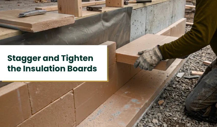 Stagger and Tighten the Insulation Boards