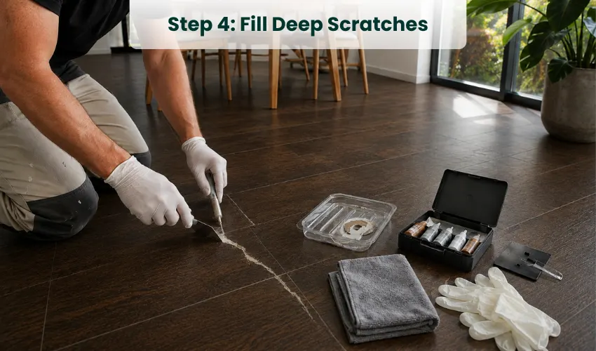 Step 4 Fill Deep Scratches