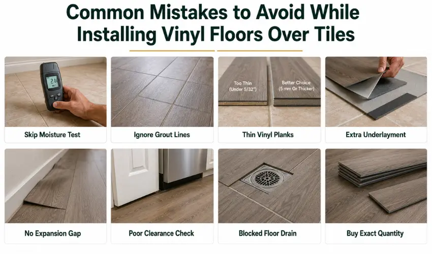 Common Mistakes to Avoid While Installing the Vinyl Floors Over Tiles