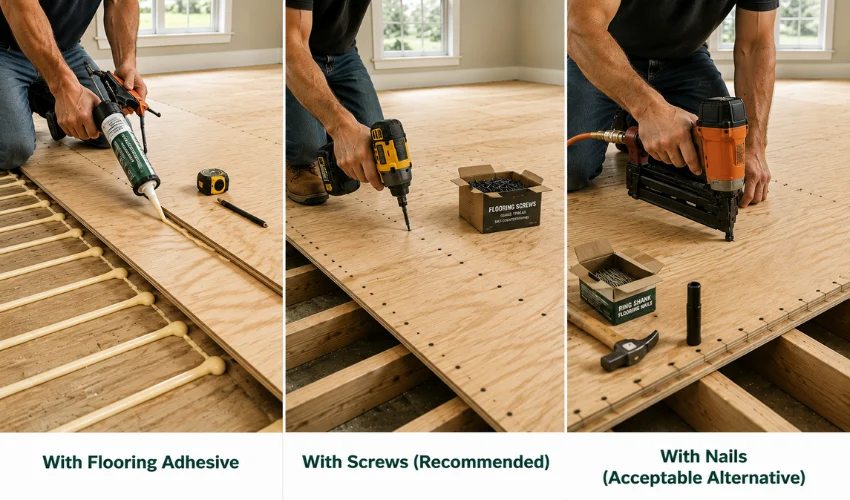 Step 7 Secure the Plywood