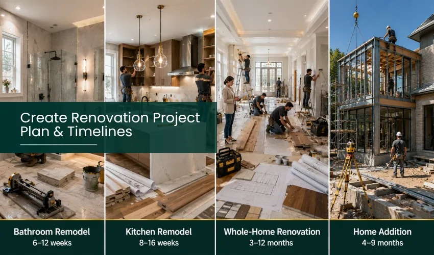 Create Renovation Project Plan & Timelines