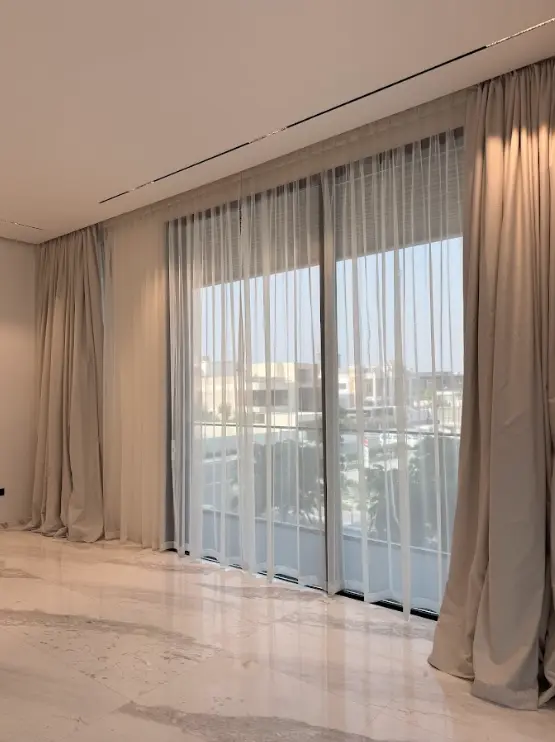 Motorized Acoustic Curtains Installation in Jumeirah