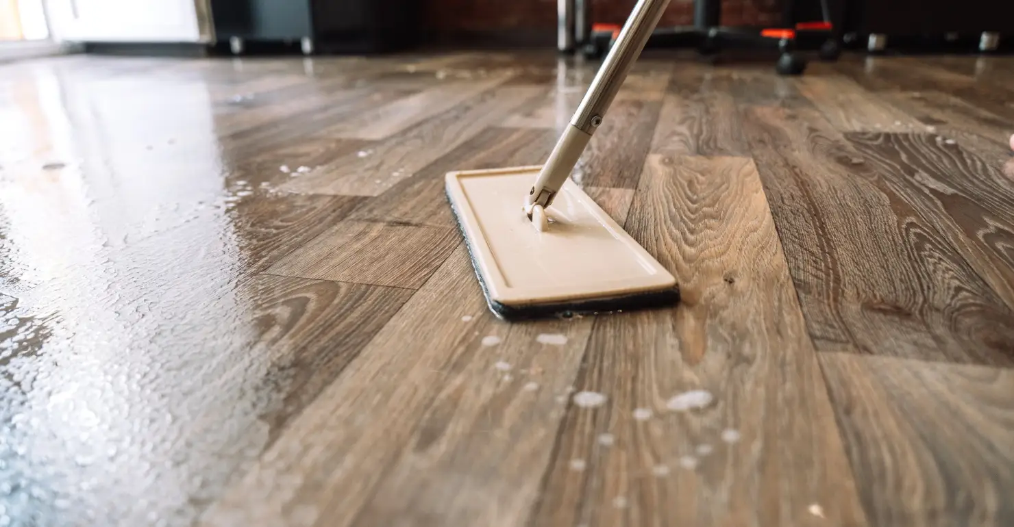 Damp Mopping with Warm Water