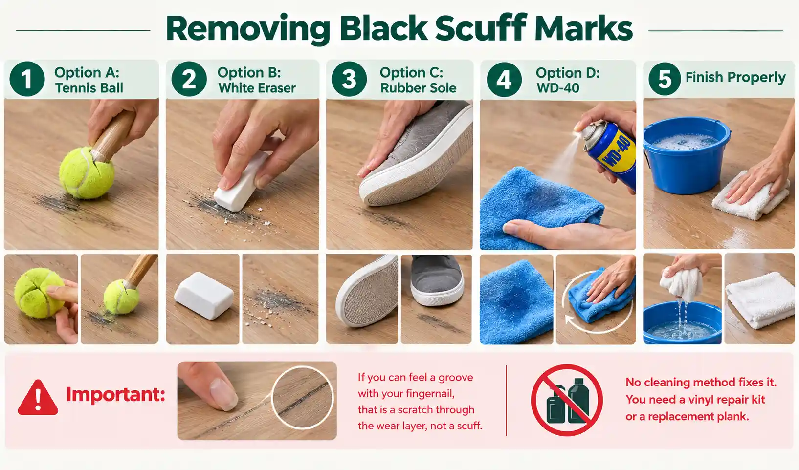 Removing Black Scuff Marks from vinyl floors