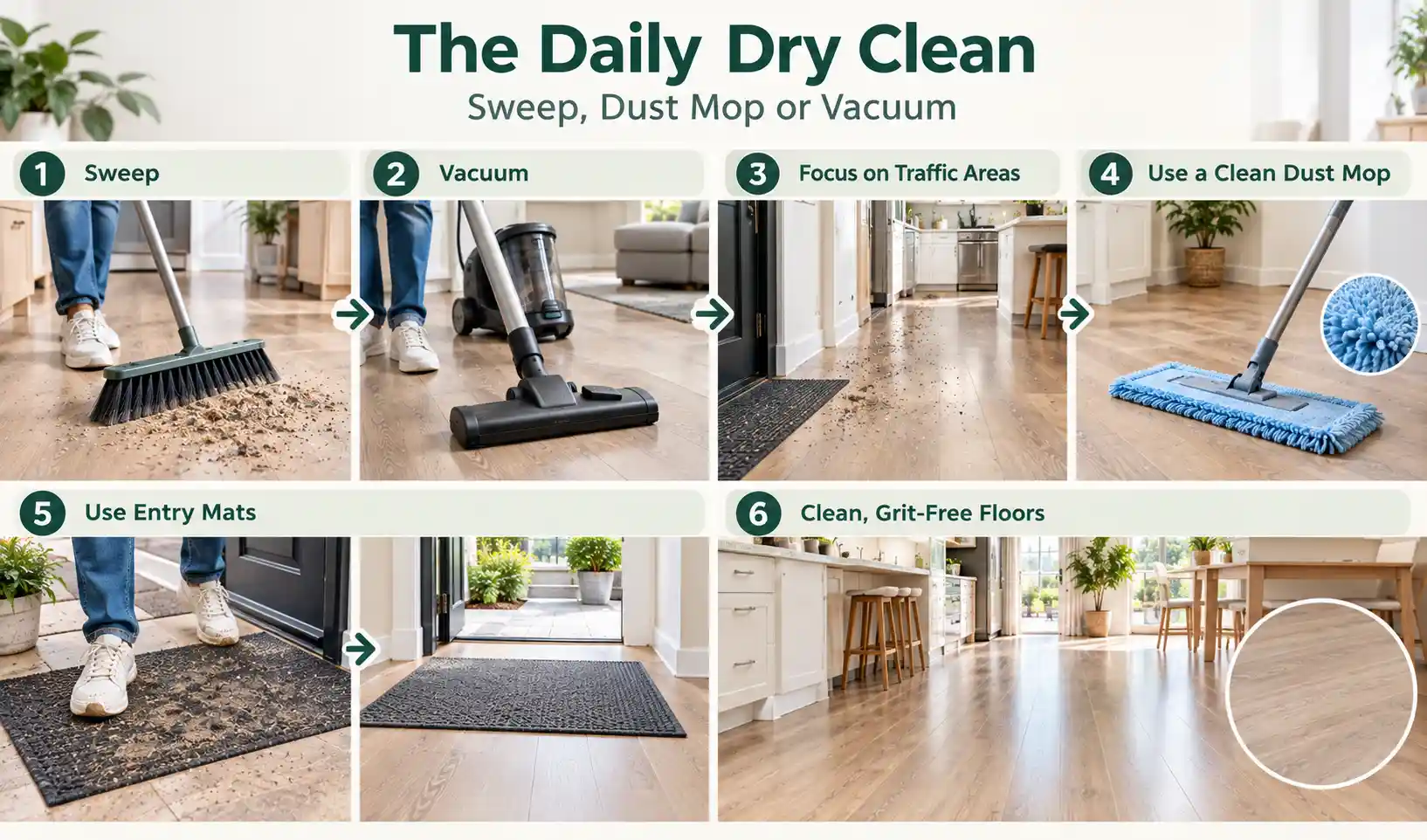 The Daily Dry Clean method for vinyl flooring