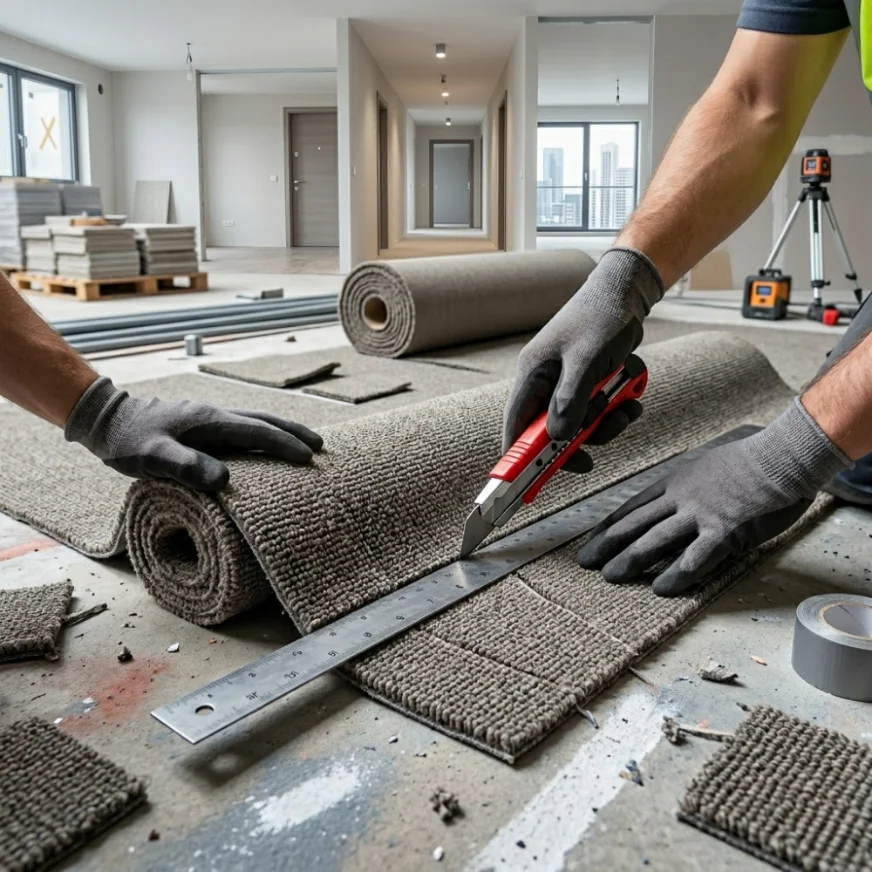 carpet cutting for renovation projects