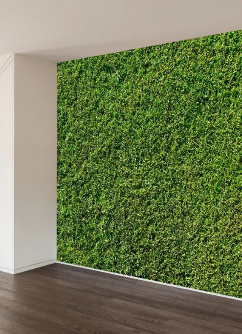 faux grass wall decor