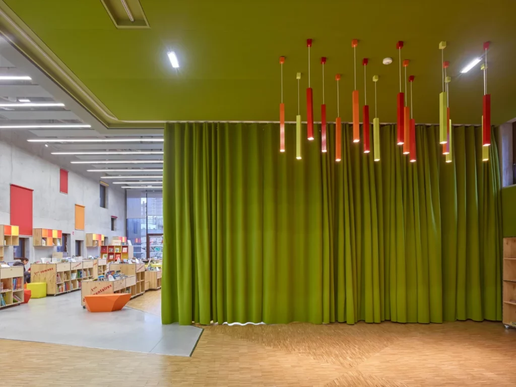 Green Soundproof Curtains in Home