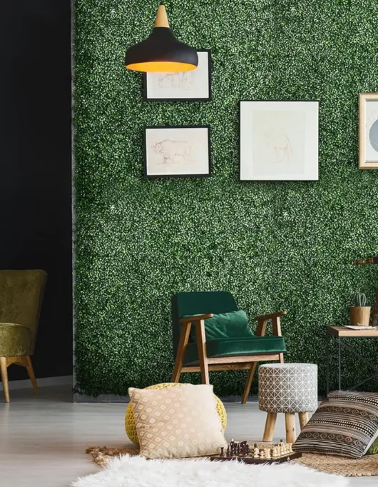 wall grass installation Dubai