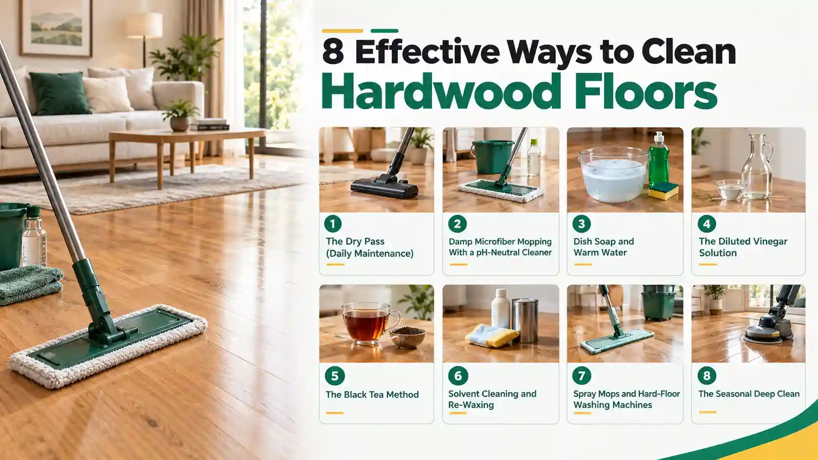 8 Effective Ways to Clean Hardwood Floors