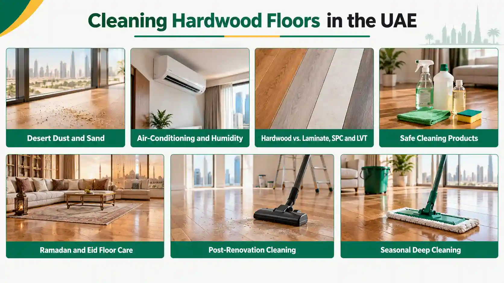 Cleaning Hardwood Floors in the UAE