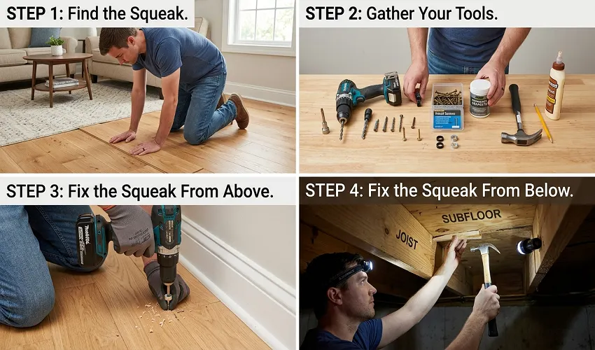 Easy Steps to Fix Squeaky Floors