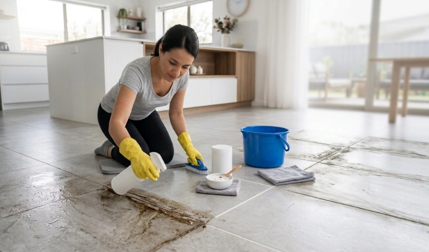 Grout with Heavy Stains