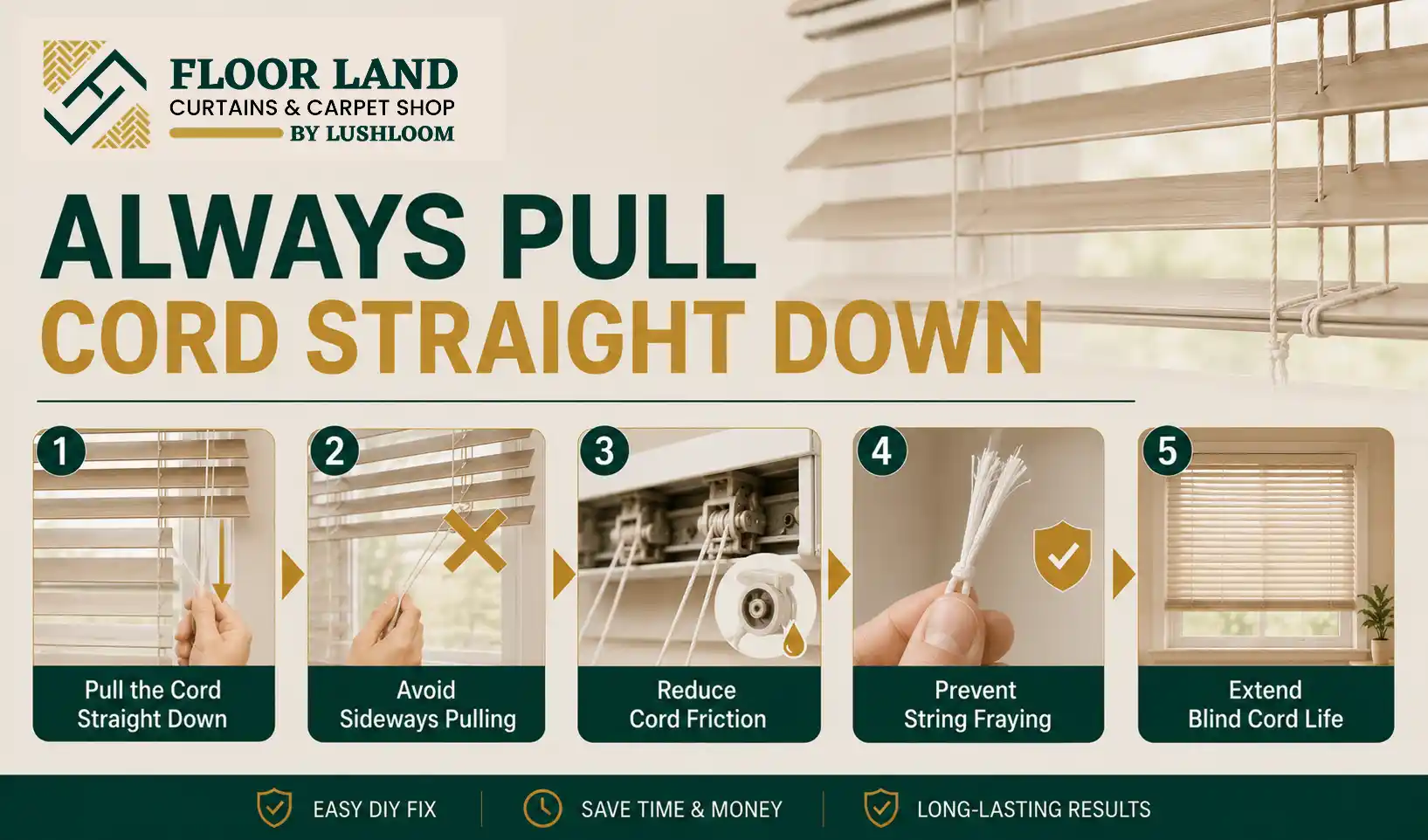 1. Always Pull Cord Straight Down