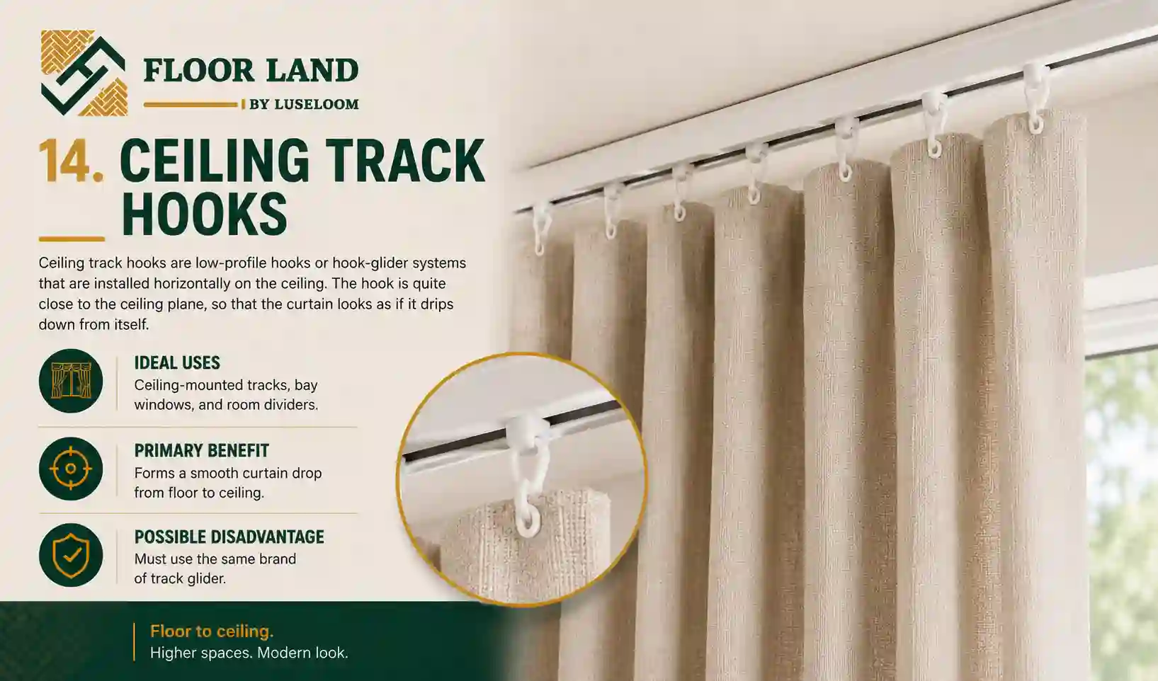 14. Ceiling Track Hooks