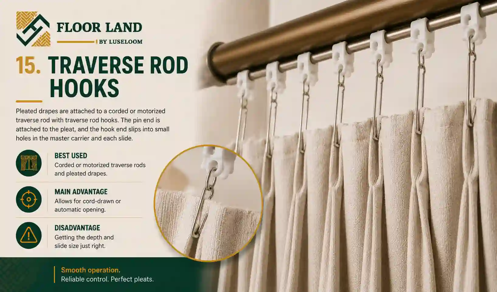 15. Traverse Rod Hooks