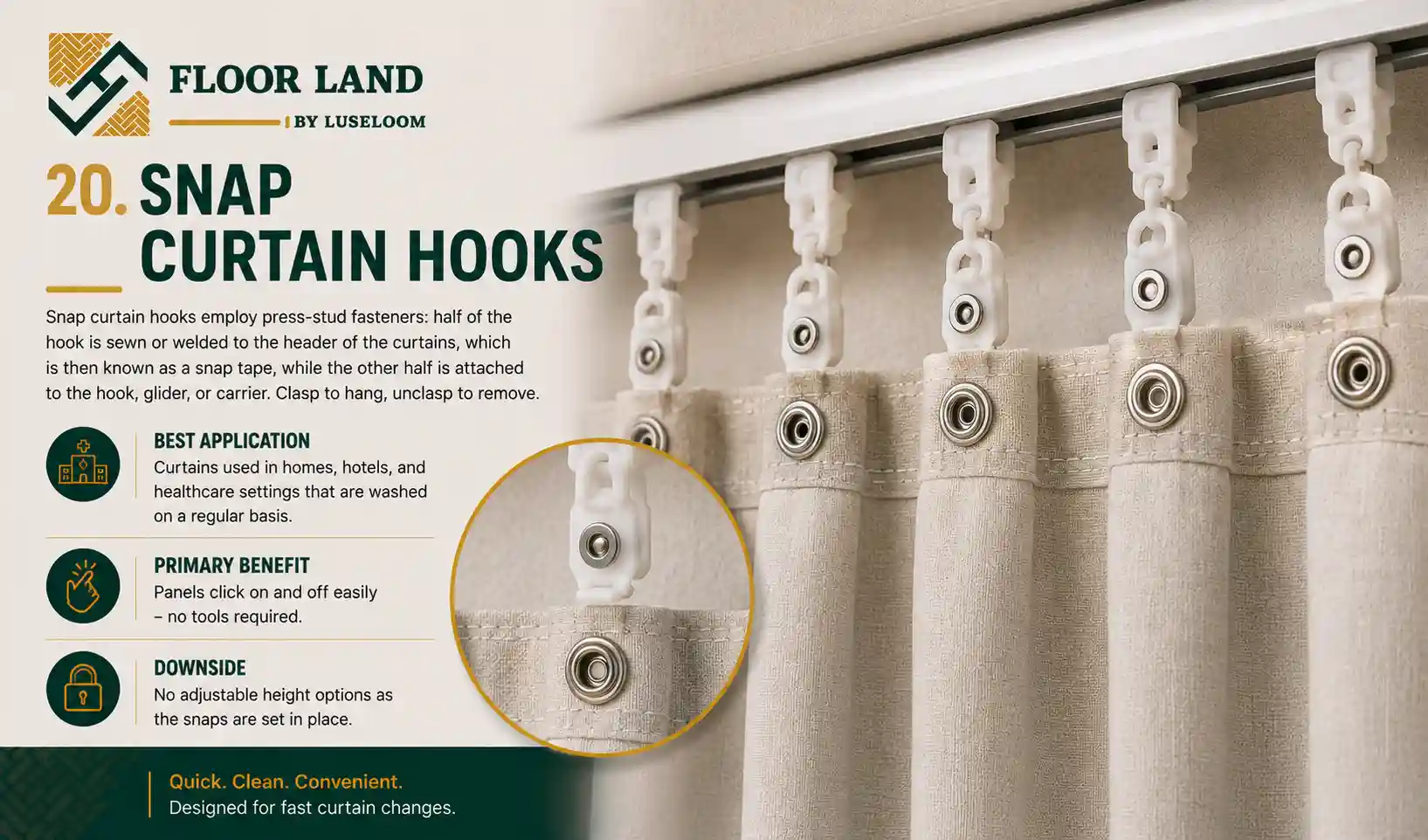20. Snap Curtain Hooks