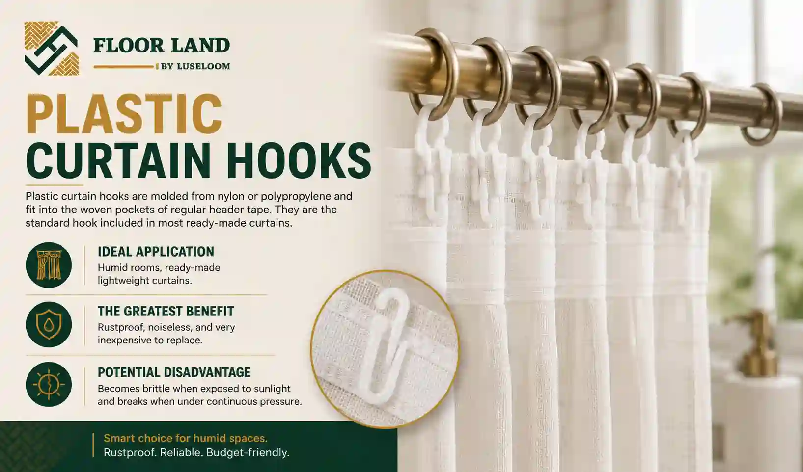 4. Plastic Curtain Hooks
