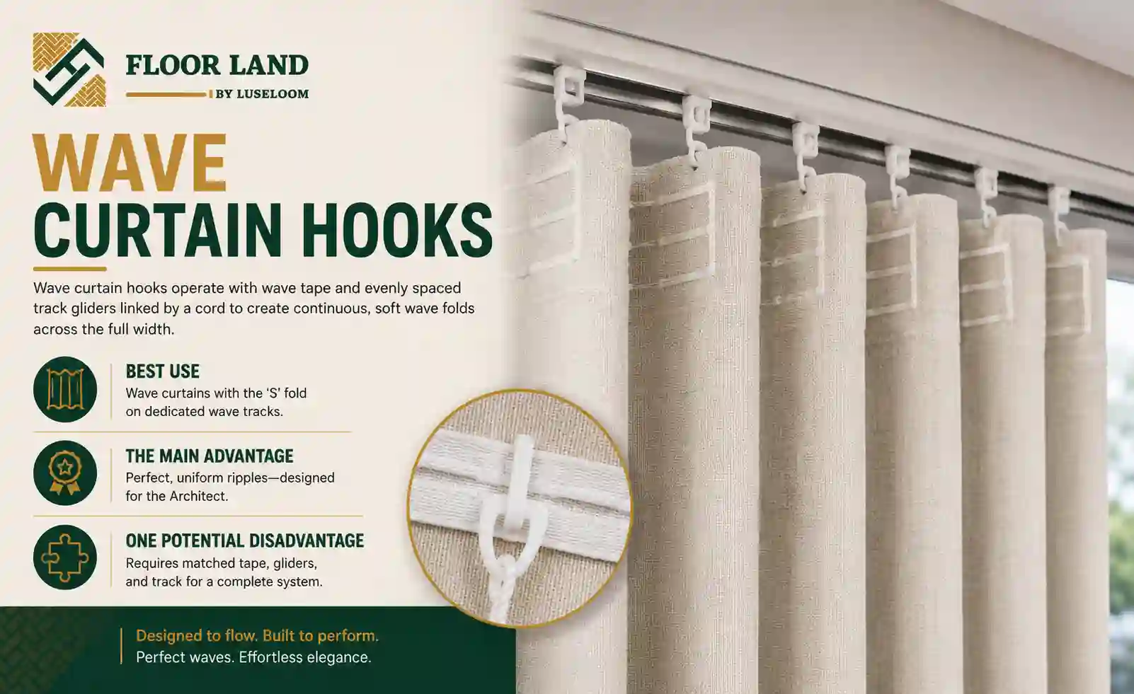 7. Wave Curtain Hooks