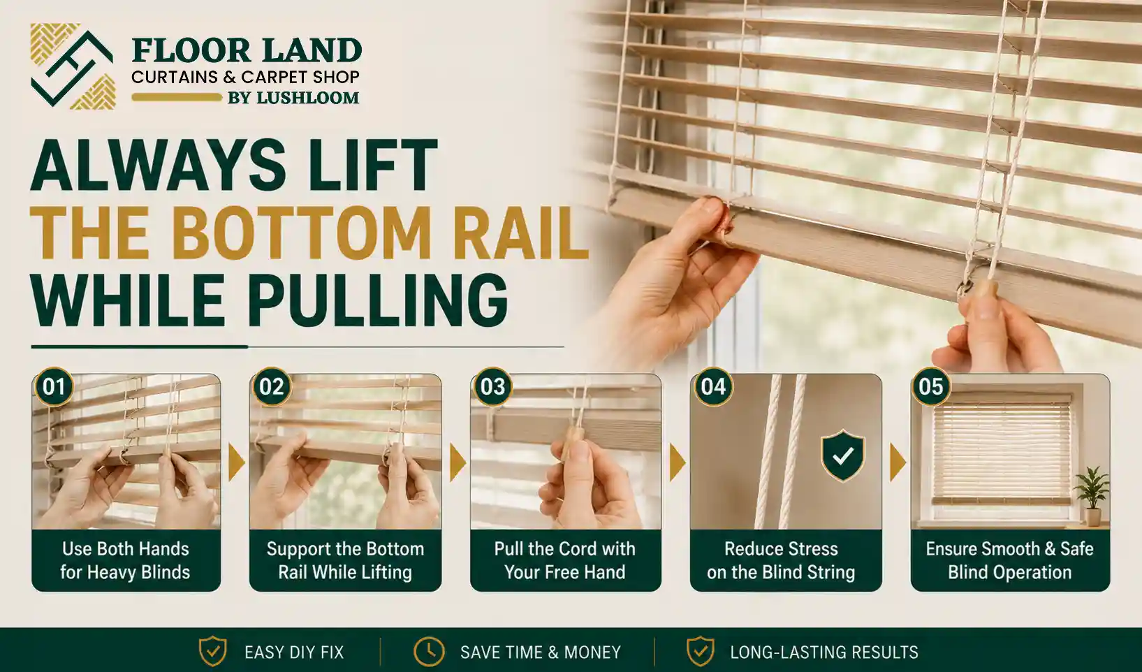 Always Lift the Bottom Rail While Pulling