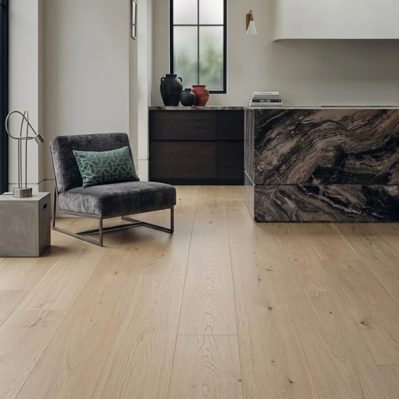 Wood Texture LVT Flooring in Apartment Dubai