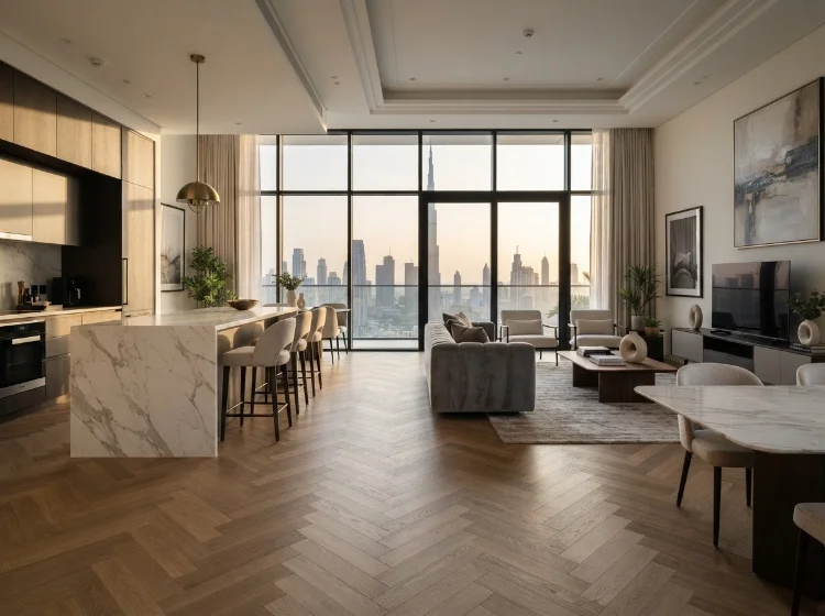 SPC flooring for apartment dubai