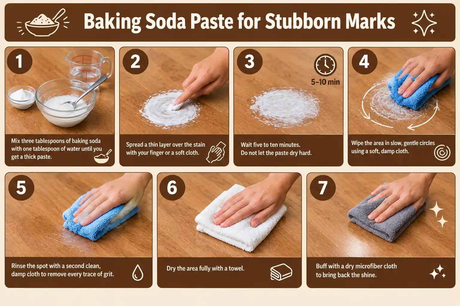 Baking Soda Paste for Stubborn Marks