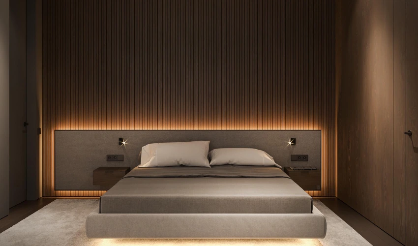 Bedroom Headboard Wall Cove - Floor Land