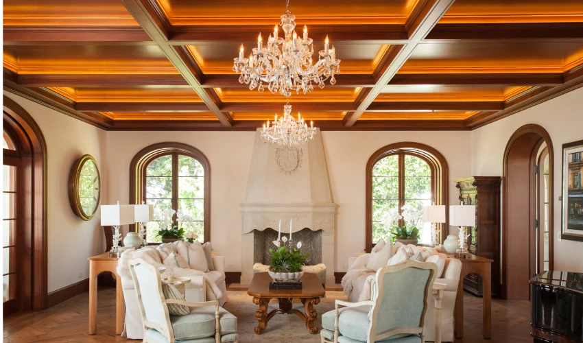 Coffered Ceiling Inner Edge Cove Lighting - Floor Land