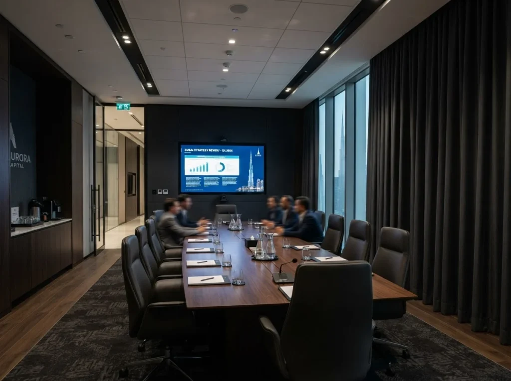 Blackout Curtain in Conference Room