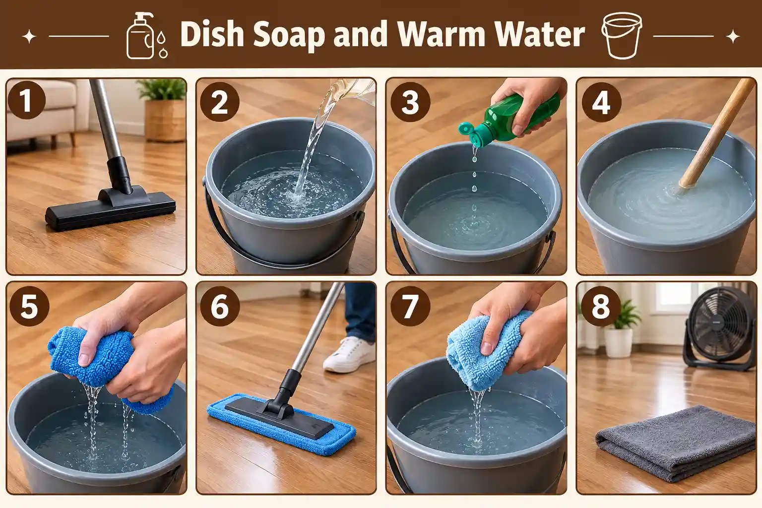 Dish Soap and Warm Water