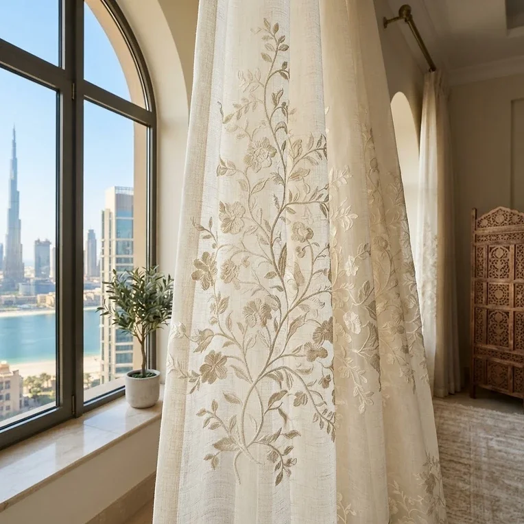 Embroidered Sheer Curtains