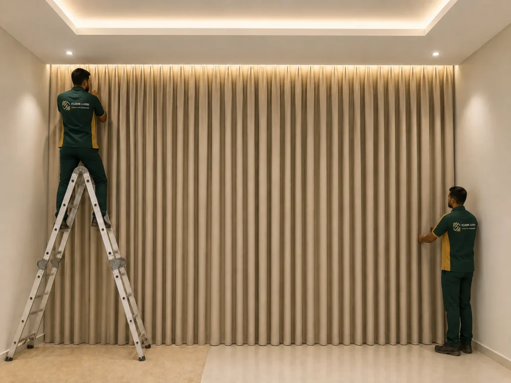 Expert curtain installation in dubai