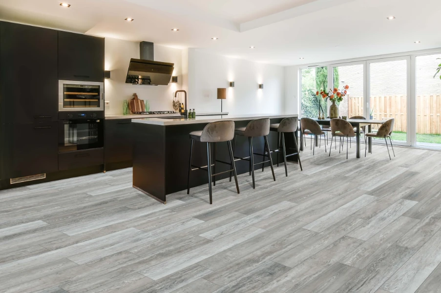 Grey vinyl flooring