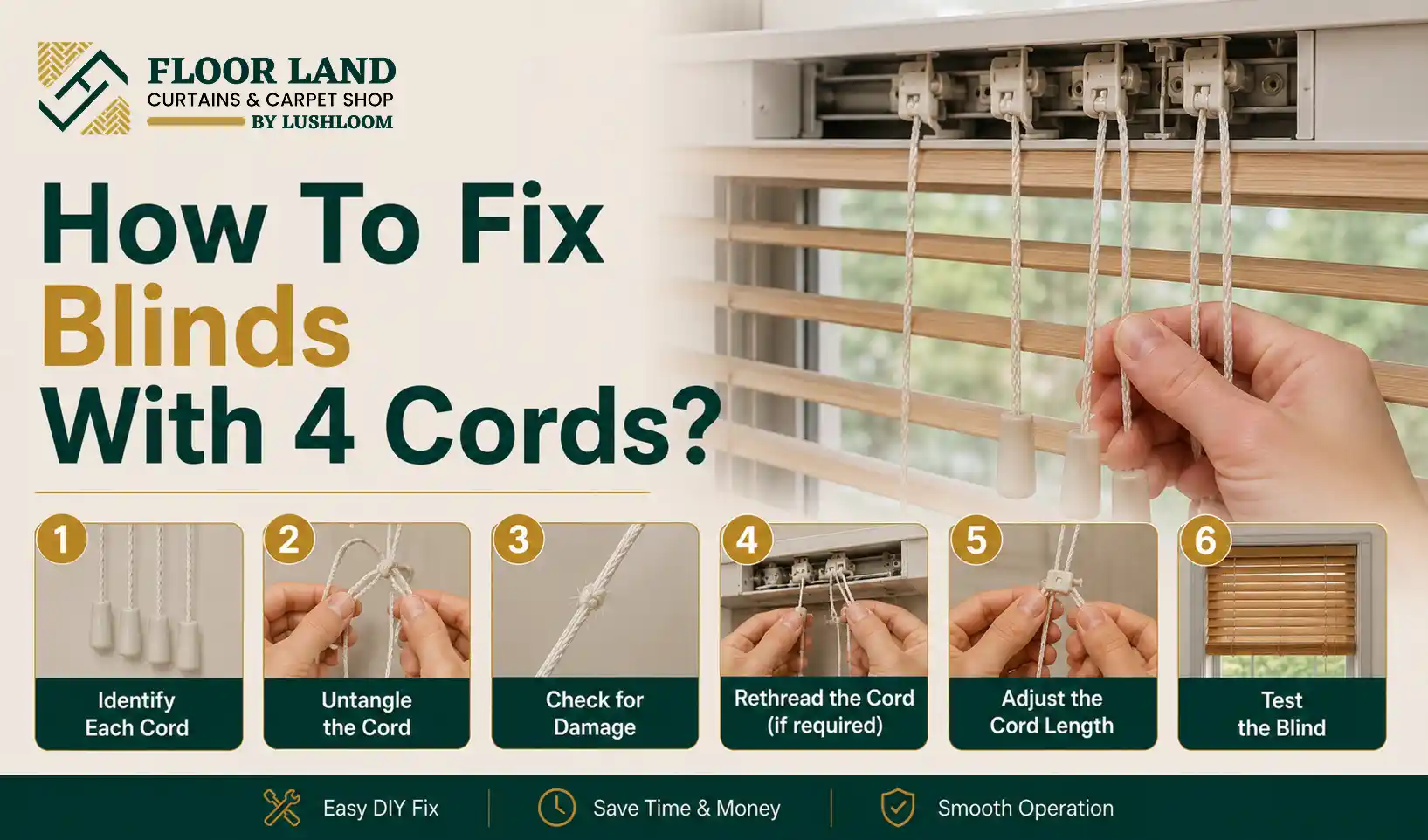 How To Fix Blinds With 4 Cords