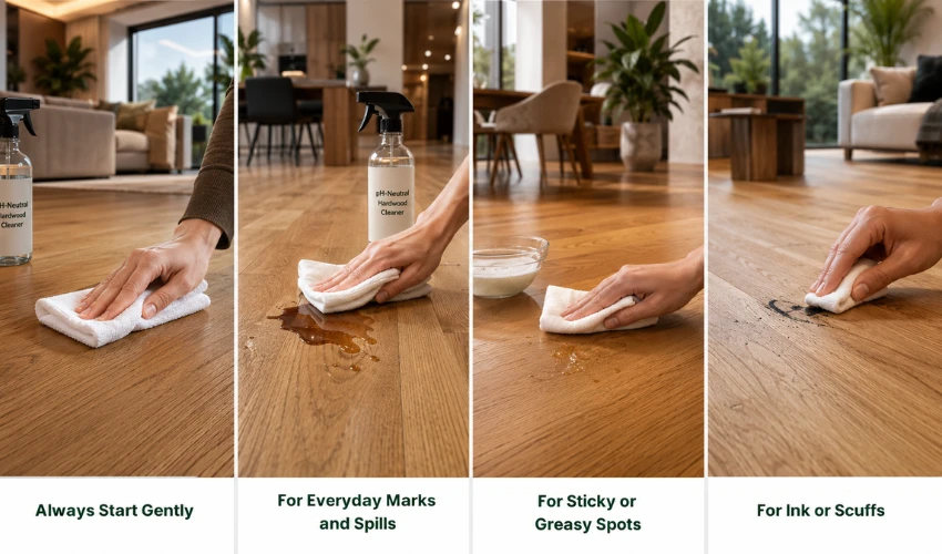 How to Clean Engineered Hardwood Floor Stains