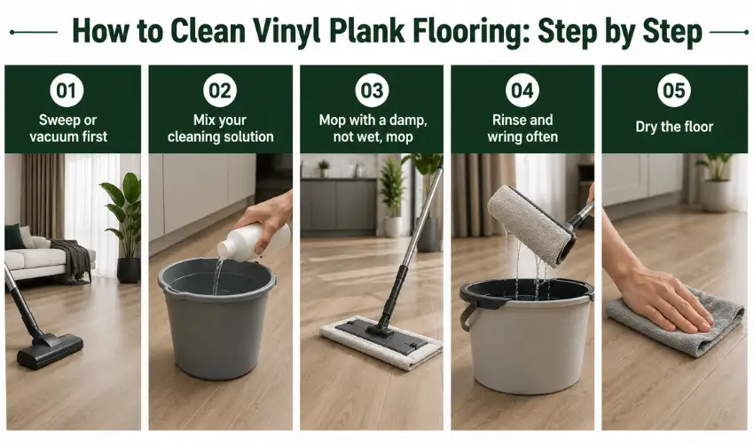 How to Clean Vinyl Plank Flooring Step by Step